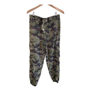 Isaac Morris IML Womens Large Camouflage Cargo Pants Elastic Waist & Drawstring